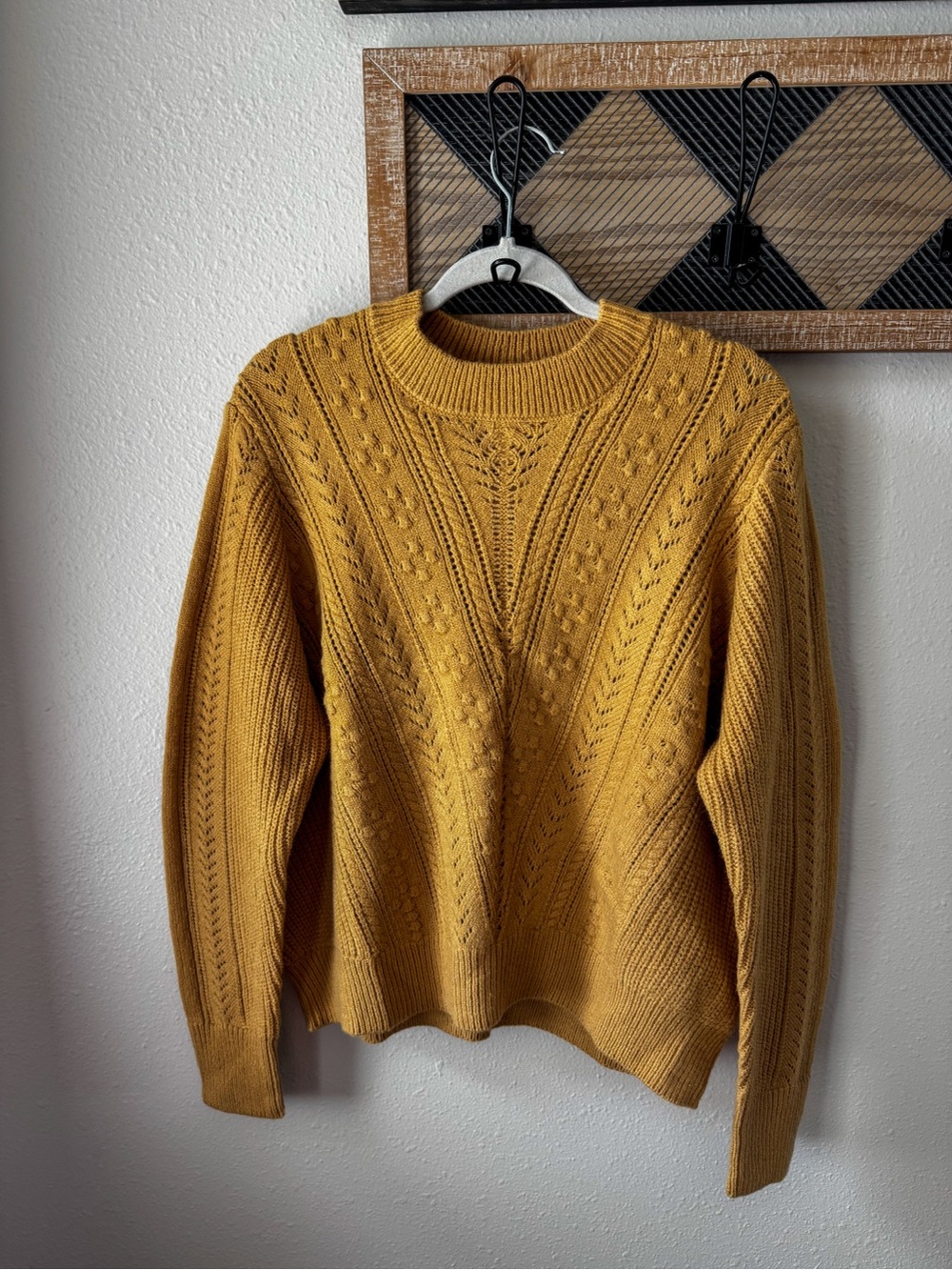 LuLaRoe Mustard Textured Knit Sweater